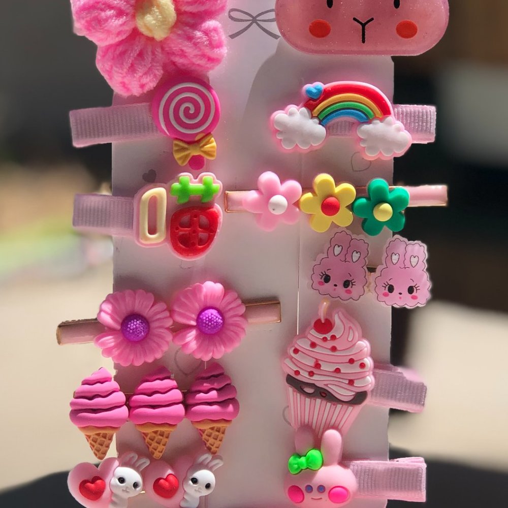 70PCS Girls Hair Clips Hairpins Kids Cute Accessories Flower - Picture 6 of 11